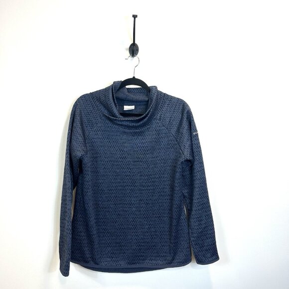 Columbia Womens Large Blue Winter Dream Shawl Neck Pullover Fleece Lined Blue - Picture 1 of 9